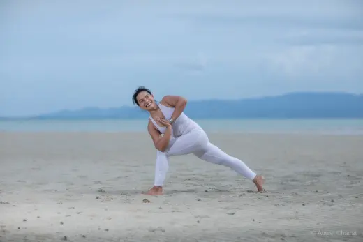 Yoga on the beach