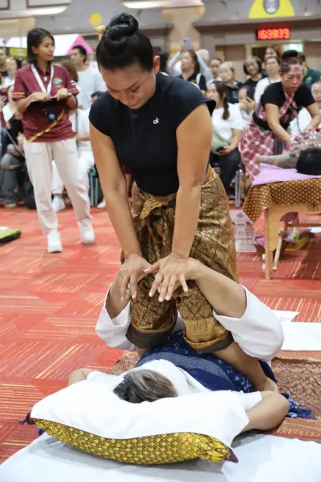 Thai massage at the festival